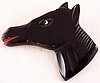 BP89 black bakelite horse head pin